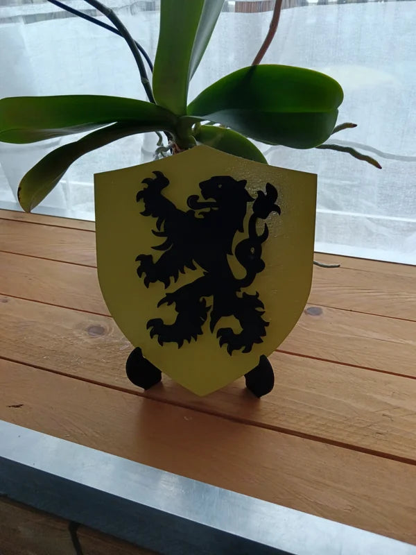 Lion des Flandres en bois