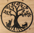 Arbre de vie en bois "Chat"