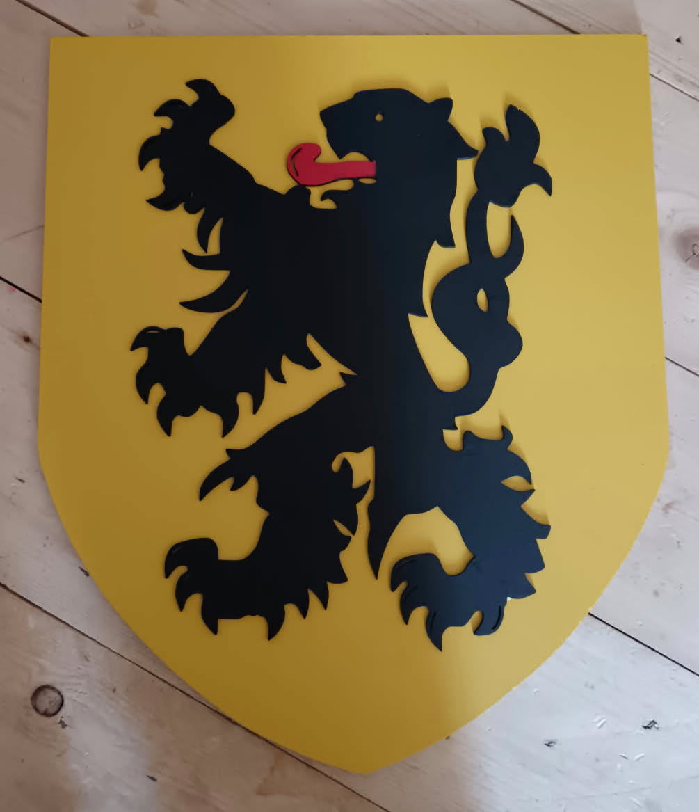 Lion des Flandres en bois