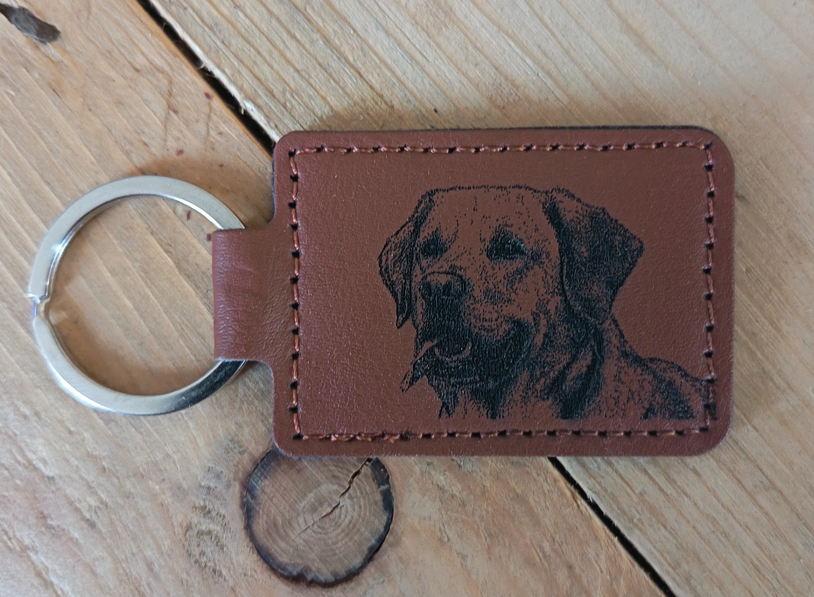 Porte-clés en cuir personnalisable