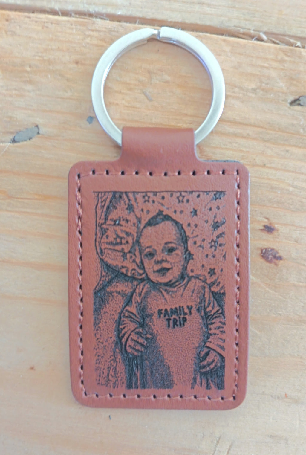 Porte-clés en cuir personnalisable