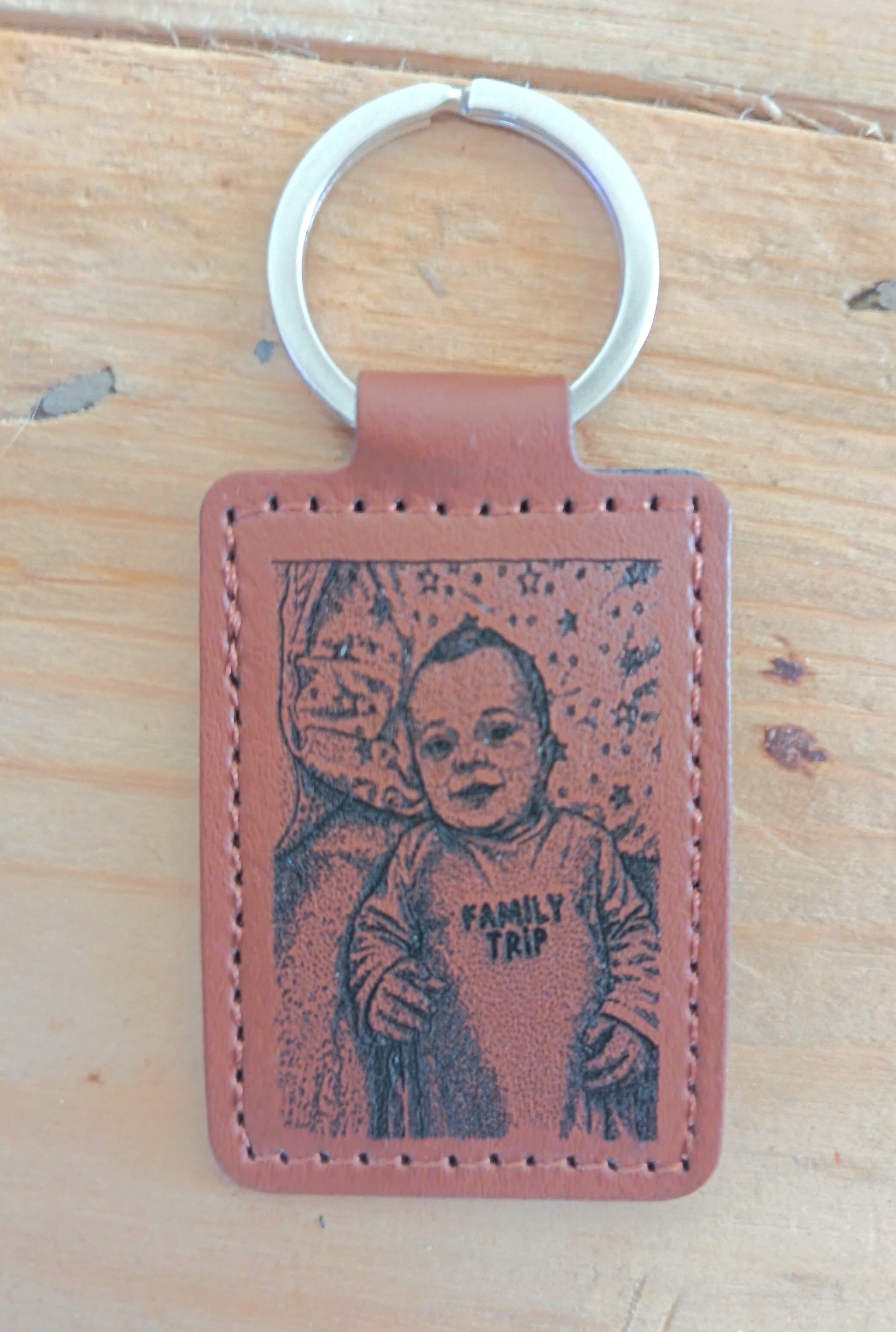 Porte-clés en cuir personnalisable