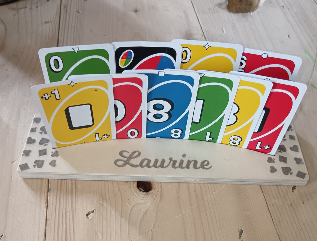 Support de carte en bois personnalisable