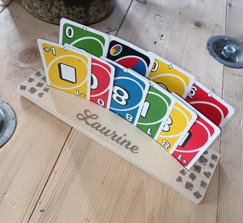 Support de carte en bois personnalisable
